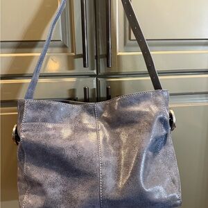 HOBO Shimmering Gray Shoulder Bag